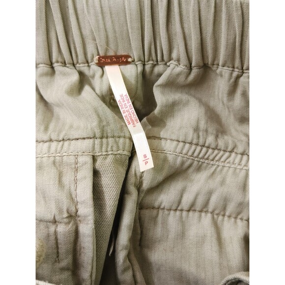 Free People Julien Wide-Leg Chino Trousers Pants Pleated Cotton S NEW 282590 - Picture 9 of 9